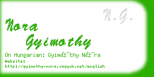 nora gyimothy business card